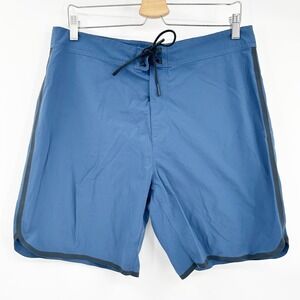 Hill City Mens Lace Up Surf Beach Summer Board Shorts Swim‎ Trunks Size 34 Blue